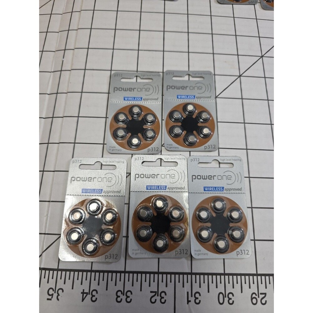 Power One Size p312 Hearing Aid Batteries, 5Pks - 30 batteries, 2024-02